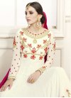 Faux Georgette Embroidered Work Trendy Anarkali Salwar Suit - 1