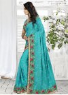 Embroidered Work Faux Georgette Classic Saree For Ceremonial - 1