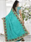 Embroidered Work Faux Georgette Classic Saree For Ceremonial - 2