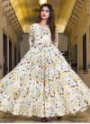 Print Work Readymade Designer Gown For Ceremonial - 1