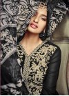 Fabulous Embroidered Work Faux Georgette Black Pant Style Designer Salwar Suit - 1