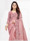Embroidered Work Faux Chiffon Traditional Designer Saree - 1
