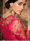 Catchy Embroidered Work Chiffon Satin Orange and Rose Pink Classic Saree - 2