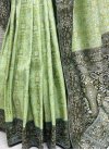 Woven Work Bottle Green and Mint Green Trendy Classic Saree - 2