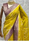 Woven Work Handloom Silk Designer Contemporary Style Saree - 2