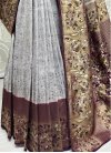 Woven Work Trendy Classic Saree For Festival - 1