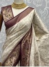 Woven Work Kanjivaram Silk Designer Contemporary Style Saree For Ceremonial - 2