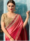 Hot Pink and Rose Pink Trendy Classic Saree - 1