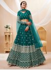 Faux Georgette Embroidered Work A - Line Lehenga - 2
