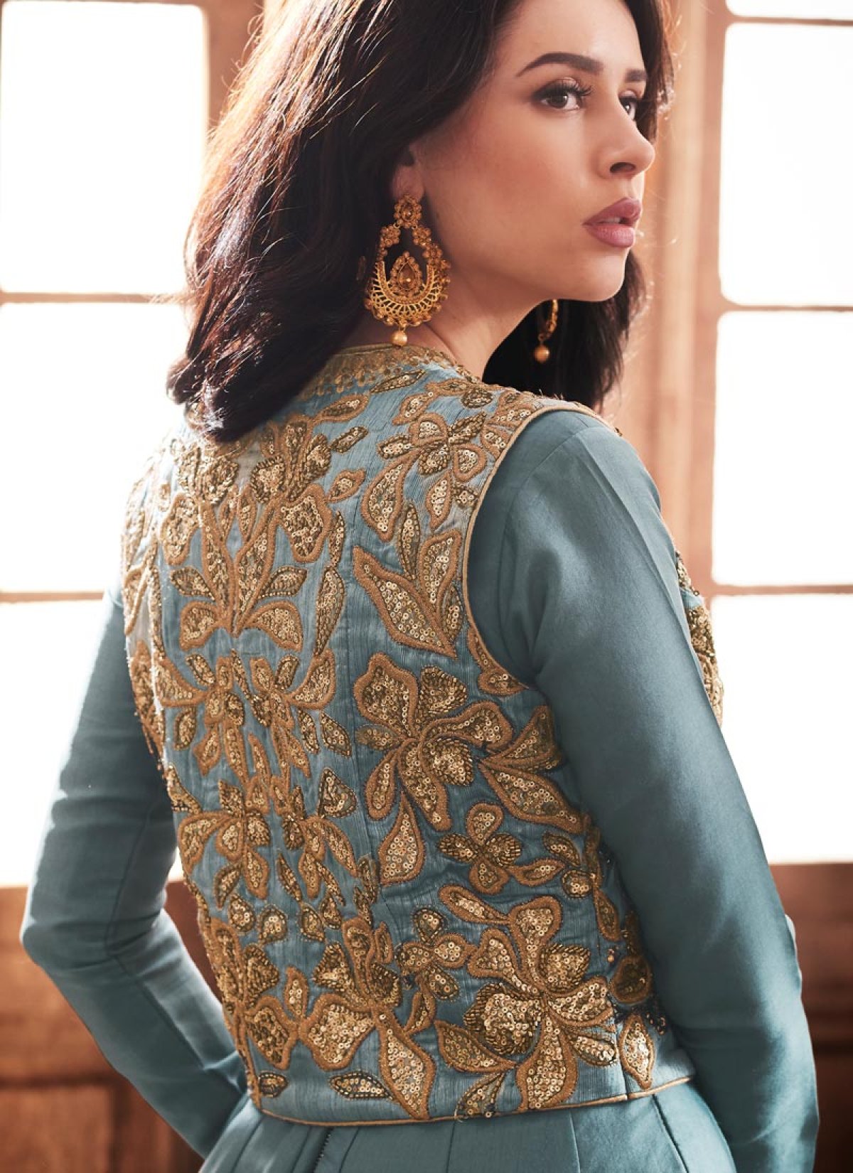 Tussar fashion silk anarkalis