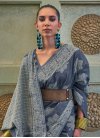 Thread Work Silk Blend Trendy Designer Saree - 1