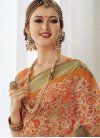 Brown and Cream Traditional Saree For Casual - 1