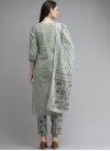 Print Work Aloe Veera Green and Grey Readymade Designer Salwar Suit - 1