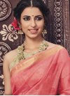 Print Work Beige and Salmon Art Silk Classic Saree For Casual - 1