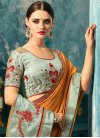 Silk Georgette Embroidered Work Traditional Saree - 1