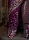 Woven Work Satin Silk Designer Contemporary Style Saree - 1