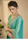 Silk Blend Sequins Work Trendy Designer Saree - 2