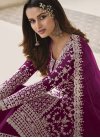 Net Palazzo Style Pakistani Salwar Suit For Ceremonial - 1