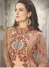 Awesome Embroidered Work Faux Georgette Straight Pakistani Salwar Suit For Festival - 1