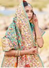 Silk Floral Work Trendy Saree - 1