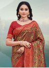 Gold and Red Traditional Designer Saree - 1