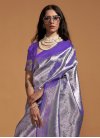 Woven Work Kanjivaram Silk Designer Contemporary Style Saree - 1