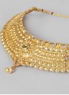 Superb Alloy Beads Work Gold Rodium Polish Necklace Set - 1