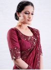 Satin Silk Contemporary Style Saree - 1