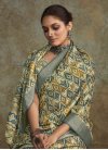 Cotton Silk Beige and Teal Trendy Classic Saree For Ceremonial - 2