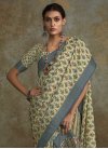 Digital Print Work Cotton Silk Traditional Designer Saree - 2