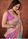 Cotton Mauve and Turquoise Trendy Classic Saree For Ceremonial - 1