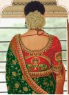 Silk Blend Embroidered Work Trendy Classic Saree - 1