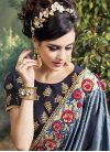 Entrancing  Net Embroidered Work Trendy Classic Saree - 2