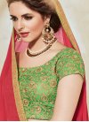Orphic  Mint Green and Rose Pink Designer Classic Saree For Ceremonial - 1