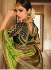 Bottle Green and Mint Green Trendy Classic Saree - 1
