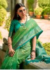 Woven Work Mint Green and Sea Green Trendy Classic Saree - 2