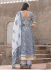 Gota Patti Work Grey and White Readymade Anarkali Salwar Suit - 1