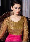 Extraordinary Sequins Work Silk Floor Length Wedding Salwar Suit - 1