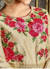 Savory Floral Work Silk Ankle Length Anarkali Salwar Suit For Festival - 2