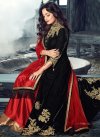 Black and Red Dia Mirza Long Length Designer Suit - 1