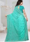 Faux Chiffon Embroidered Work Traditional Saree - 2