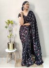 Lace Work Designer Contemporary Style Saree - 1