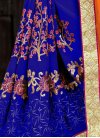 Perfect  Blue and Orange Half N Half Trendy Saree For Festival - 1
