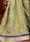 Lavish Embroidered Work  Half N Half Trendy Saree For Ceremonial - 1