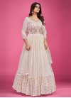 Georgette Embroidered Work Readymade Designer Gown - 1