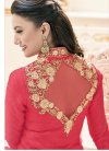 Gauhar Khan Pink and Rose Pink Embroidered Work Designer Kameez Style Lehenga - 1
