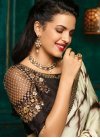 Coffee Brown and Cream Half N Half Trendy Saree For Ceremonial - 2