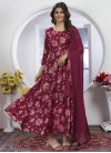 Chanderi Cotton Digital Print Work Readymade Classic Gown - 3