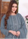 Embroidered Work Long Length Pakistani Salwar Suit - 1
