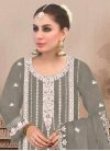 Embroidered Work Georgette Pakistani Straight Salwar Suit - 1